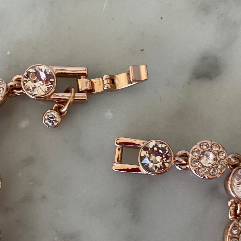 GIVENCHY Rose Gold Tennis Bracelet with Clear Crystals - Picture 11 of 16